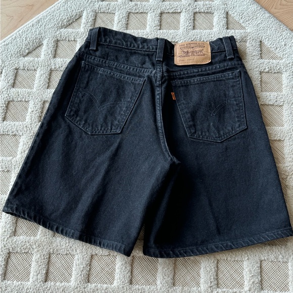 Vintage 90’s Dark Wash Levi’s 950 Relaxed Shorts Size 9 Classic Orange Tab - Picture 7 of 14